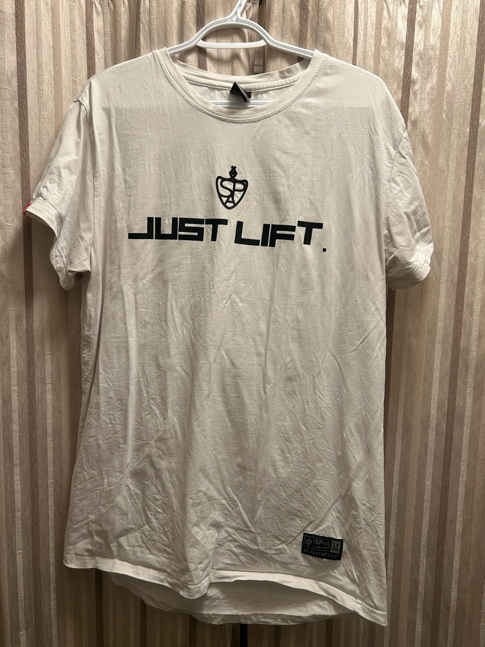 Just Lift White Men's Graphic Tee, Size XL
